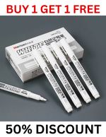2pcs White Waterproof Permanent Paint Marker Pens for Metal Wood Fabric