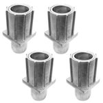 4 x 40mm Push Fit Square Table Legs Adjustable Levelling Screw Feet Foot Inserts
