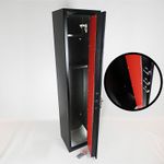 6 GUN CABINET EXTRA WIDE AND DEEP WITH BUILT IN AMMUNITION SAFE NEW