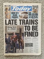 Today Newspaper 9th April 1990 Princess Diana at Necker