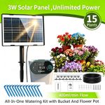 5V Automatic Solar Drip Irrigation System,Plants Watering for 15 Pots,22 Modes