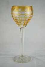 Vintage Bohemia Bohemian Crystal Wine / Hock Glass - 20.4cms (8") Tall