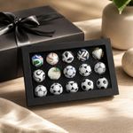 Mini Football PVC Replica Set 15pcs 1970-2026 World Cup with Display Frame