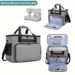 Premium Sewing Machine Carrying Case - Padded Storage Bag with Multiple Pockets