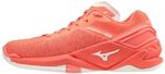 Mizuno Wave Stealth Neo Womens Netball Shoes Orange Sports Training Trainers Gym