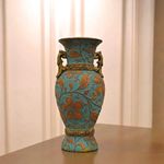 Vintage Style 30cm Floral Vase Ceramic Decorative Centerpiece Vase Shabby Chic