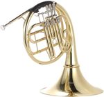 French Horn B/Bb Flat 3 Key Brass Gold Lacquer Single-Row Split Wind Instrument