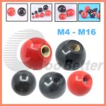 Bakelite Plastic Ball Handle Knobs 16mm-50mm Dia M4 M5 M6 M8 M10 M12 M16 Thread