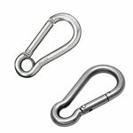 Carabiner Hooks Stainless Steel Snap Hook  Spring Loaded Carabiner Carbine