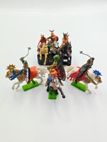 Vintage Britains Deetail Mounted Knights & Turks Toy Soldiers Lot of 6 (READ)