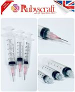 3ml, 5ml, 10ml Syringes & Blunt Tip Needles for Glue Ink, Glue,Craft Dispensing