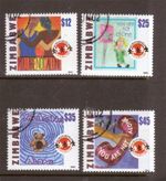 ZIMBABAWE, 2002, 5TH ANNIV OF CHILDLINE, SG 1083-86, FINE USED SET 4