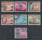 Republic Haiti 1960 Used Modern Olympic Games Stadium Torch Statue Flag Ceremony