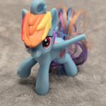 My Little Pony Rainbow Dash Blue Pegasus Figure Red Lightning Bolt Cutie Mark 3"