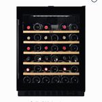 AEG AWUS052B5B 145L Under-Counter Wine Cooler 52 Bottle Black Glass LED