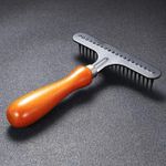 Wood Carpet Groomer Rake Metal Shag Rug Rake New Carpet Rake  Home Accessories