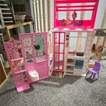 Barbie Room Box Playset 2-Storey 2 Rooms 1:6 Furnished Bathroom & Kitchen