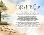 FOOTPRINTS IN THE SAND UNFRAMED A4 VERSE / PRAYER - PRINT / PICTURE 163