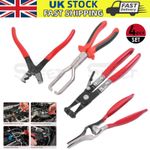 4PC Hose Clamp Removal Pliers Set Flexible Spring-Loaded Long Nose Pliers Carbon
