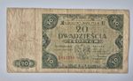 Poland Banknote 20 Zlotych dwadziescia zl 1947  Very Fine VF 