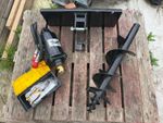 Hydraulic Auger For Mini Skid Steer 200mm Flight Brand New Old Stock Tractor