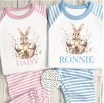 personalised childrens Easter Pyjamas Easter Bunny Rabbit PJs