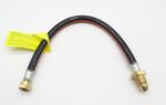 GAS PIGTAIL HOSE PIPE 450MM PROPANE BLACK WITH FITTINGS  FOR CARAVAN, MOTORHOME