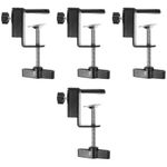 4Pcs Universal Tabletop Clamps Durable Desk Mount Clamp Adjustable Black