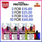 Hayati Pro Ultra Plus 25K Refill Pods | Prefilled Vape 20mg | 25000 Puffs | MTL