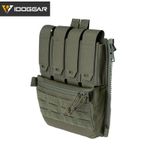 IDOGEAR Tactical BackPack Zip On Back Panel Quad Mag Holder Multi-purpose Camo