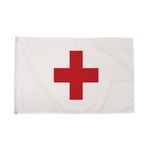 Flagtex Red Cross Flag Medical Flag Humanitarian Flag with Eyelets