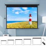 Electric Motorized Projector Screen Home 4:3/16:9 HD Cinema Screen with Remote