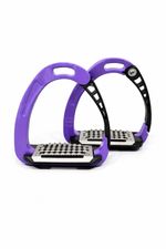 Purple Aluminium Safety Stirrups Horse Riding Anti Slip Flexible Joint