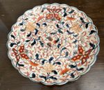 ANTIQUE JAPANESE 19th Century Imari Scalloped Plate 12” wide