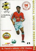 St Patrick's Athletic v FSC Zimbru (Moldova) Champions League Qual Rd 14/7/99