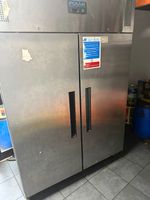 Polar G595 Reach-In Freezer 1200L 2 Door Solid Doors 2 Sections Cabinet
