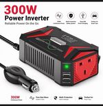 300W Pure Sine Wave Car Inverter 12V to 230V/240V with Dual 4.8A USB Ports