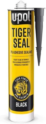 U-POL Tiger Seal PU Adhesive Sealant Black Tigerseal Polyurethane Tube 310ML