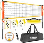 32FT Portable Volleyball Net Set - Adjustable Height for Beach & Grass Play