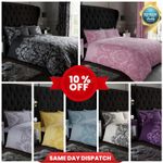 EMPIRE DAMASK Luxury Printed Duvet Cover Reversible Bedding Quilt Set Pillowcase