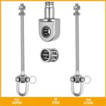 Heavy Duty 180 Swivel Swing Hanger Stainless Steel Hooks 235mm M10 2pc