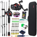 Fishing Rod Reel Combo 5 Section Telescopic Rod 7.2:1 Gear Ratio Reel Full Kit