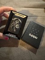 RARE 2018 Zippo Lighter SONS OF ANARCHY GRIM REAPER Black Matte - Original Box