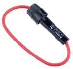 5 x Black 20mm Inline Fuseholder 15A 250V