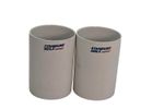 Standard Golf Hole Cups Lot Of 2 White Plastic Putting Green Flagstick Liners