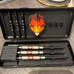 Winmau England Dart Set with Case, 3 Darts and Flights Plain Coloured
