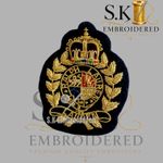  Polo Ralph Lauren Handmade Embroidered '8CM' Black Background Blazer Patch.