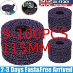 5-50x SabreCut 115mm 4.5" Poly Strip Wheel Discs Paint Rust Removal for Grinders