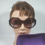 VELVET EYEWEAR JAMI SUNGLASSES OCTAGON SHAPE WITH CASE FASION LUXURY GLAM FAB