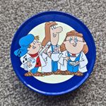 Gaffer Vintage Blue Food Advertising Tin Set with Cartoon Character Lids